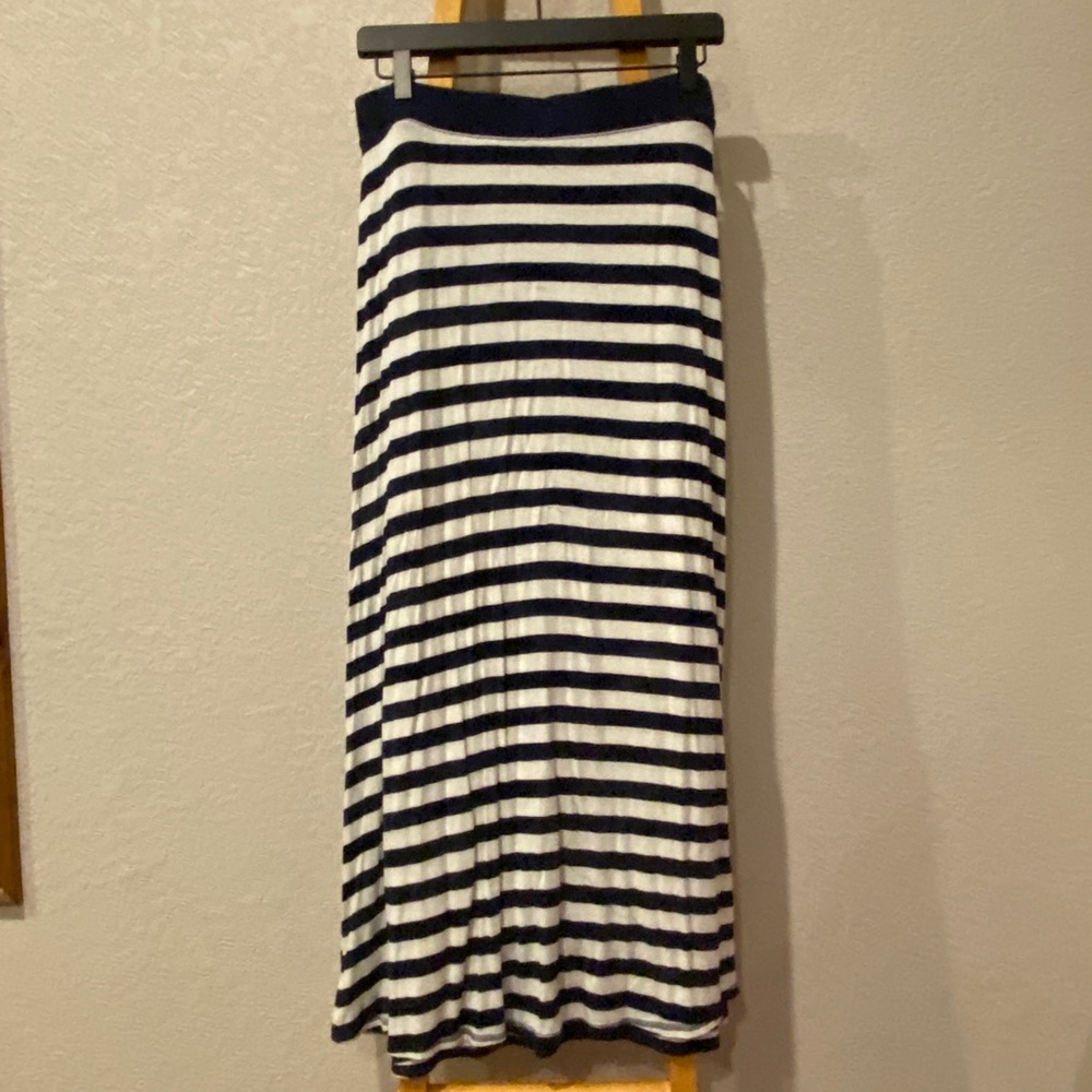 Navy blue strip maxi